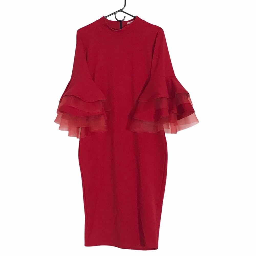 Pretty Kitty Fashion Bell Sleeve Bodycon Dress 12